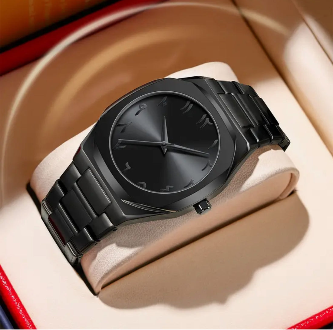 Black Arabic Aura Men’s Watch